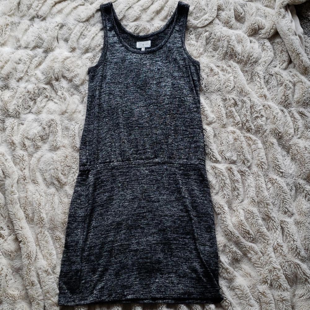 NWOT Lou & Grey Heather Grey Banded Dress
